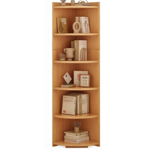 Factory Custom L-Shaped Wooden Corner <b>Bookshelf</b> Modern Minimalist Multi-Functional Storage Display Bookcase for Home and <b>Office</b> - Product Image 5