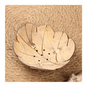<b>Coconut</b> Shell <b>Soap</b> bar Holder Plate Eco Friendly Compostable <b>Soap</b> Dish Tray With Drain Holes Unique Design - Product Image 1