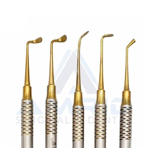 Kit de elevación sinusal de alta calidad, 5 uds., Cassette de acero inoxidable chapado en oro, Kit de Instrumentos dentales aprobados por Ce Iso - Product Image 3