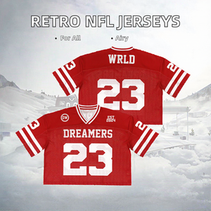 Maillot de sport américain en polyester à sublimation vintage, coupe ample, épaules tombantes, imprimé graphique, nouvelle arrivée, best-seller - Product Image 2