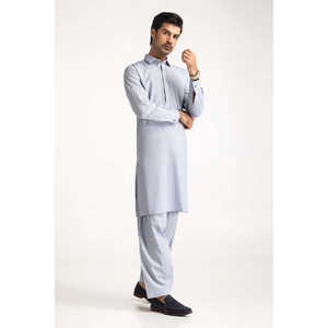 Costume d'affaires gris classique coupe ajustée à simple boutonnage avec fermeture à boutons, style SK-PSD24-012, ensemble pour le bureau - Product Image 3