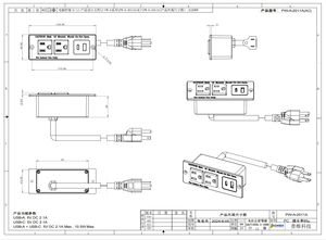 สายไฟ125V ส่งตรงจากโรงงานพร้อมช่องเสียบปลั๊กบนโต๊ะและพอร์ต USB คู่สีดำ/ขาว - Product Image 4