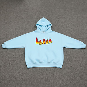 Ventes en gros de sweats à capuche surdimensionnés en coton 100% personnalisés, vêtements de rue pour femmes, logo brodé personnalisé, couleur unie - Product Image 4