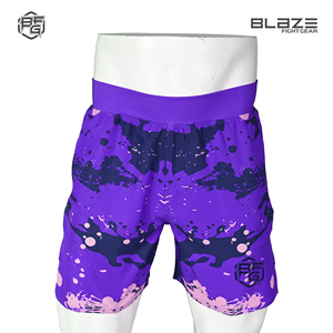 Pantalones cortos de MMA profesionales de entrenamiento BJJ NO GI con logotipo personalizado OEM para hombre con impresión por sublimación en tamaño y diseño multicolor - Product Image 2