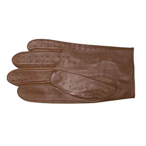ถุงมือขับรถสำหรับผู้ชายแบบมีรูเจาะรูสไตล์หรูหราสะดวกสบายถุงมือหนังแบบไม่มีซับใน - Product Image 3