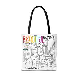Bolso Tote de Diseño Nueva York, Elegante y Moderno, con Diseño Personalizado de Anime para Mujer, Cierre Abierto, Portátil, para Exteriores, con Forro de Nailon y Poliéster - Product Image 5