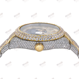 Montre élégante en moissanite avec un éclat étincelant et un bracelet en acier inoxydable intemporel Style de luxe parfait - Product Image 4