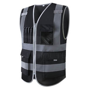 เสื้อกั๊กสะท้อนแสงเสื้อกั๊กทำงานกลางแจ้งแถบสะท้อนแสงสำหรับป้องกันออกแบบโลโก้ได้ตามต้องการ - Product Image 2