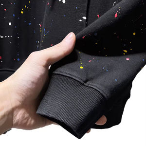 Sudadera con capucha de algodón unisex informal respetuosa con el medio ambiente transpirable de forro polar sólido con logotipo personalizado con cuello con capucha de ajuste regular de invierno - Product Image 5