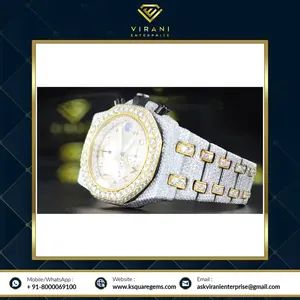 นาฬิกาอัตโนมัติกระดุมเพชรแบบซ่อนความชัดเจน VVS เพชรเม็ดเพชร - Product Image 4