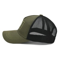 Topi Trucker Custom 100% Katun, Pola Kamuflase, Bordir 3D, Jaring Twill, Unisex, Gaya Hip Hop, Musim Panas