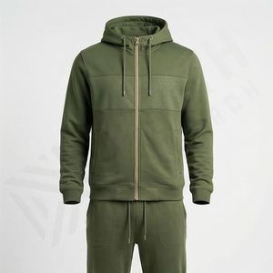 Conjunto Deportivo de 2 Piezas Personalizado y Económico para Hombre, Sudadera con Capucha, Informal, Transpirable, de Forro Polar, Ligero, Corte Regular, para Gimnasio - Product Image 1