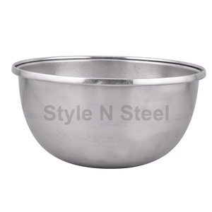 Cuenco para mezclar de acero inoxidable Vintage de alta calidad, utensilios de cocina de diseño clásico, Metal pulido - Product Image 1