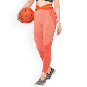 Legging de fitness pour femme de haute qualité, sans couture, taille mi-haute, élastique, motif uni, en Spandex/Polyester, séchage rapide, respirant - Product Image 3