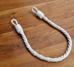 Abrazaderas para Cortinas de Cuerda de Algodón Blanco: Decoración Náutica para Ventanas Estilo Shabby Chic - Product Image 3