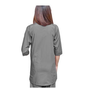 Anti-rides lavable doux été médical hôpital gommages infirmière uniforme col en v extensible court manches longues hommes femmes survêtement ensembles - Product Image 6