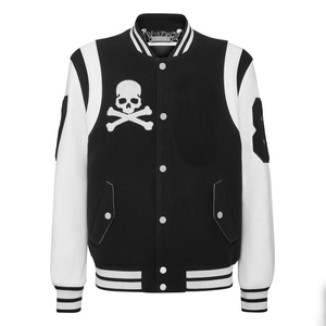 OEM personalizado High Street Oversize Letterman Varsity Jacket marca de moda de béisbol Varisty chaqueta en lona para el invierno - Product Image 4