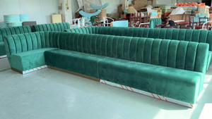 <span class=keywords><strong>Banquette</strong></span> de restaurant <span class=keywords><strong>en</strong></span> velours courbé <span class=keywords><strong>en</strong></span> forme de L, siège rembourré pour hôtel, bar, boîte de nuit, ensemble de mobilier commercial - Product Image 2