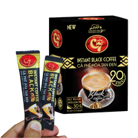 Café noir instantané robuste sans sucre pour un regain d'énergie sain à tout moment emballé dans une boîte
