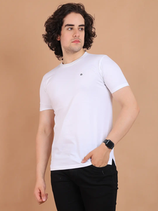 เสื้อยืดคอกลมแขนสั้นสำหรับผู้ชายทำจากผ้าฝ้าย100% สวมใส่สบายสวมใส่ในชีวิตประจำวัน - Product Image 4