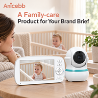 Moniteur vidéo pour bébé OEM 5 pouces FHSS avec unité parentale 5000 mAh, documents CE RED RoHS à consulter, marque à étiquette privée