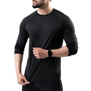 Vente flash 2025 Chemise à manches longues pour homme de haute qualité, couleur unie, tendance / 100% coton respirant, col rond, chemises pour homme en vente - Product Image 5