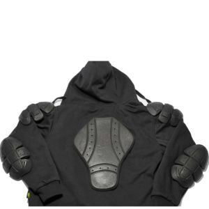 2022 Veste à capuche de moto Sportswear personnalisée CE Noir Gris Entièrement doublé de Jersey imprimé en fibres ARAMID - Product Image 4
