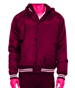 Veste universitaire en satin personnalisée pour homme, décoration brodée, polaire d'automne, design réversible, taille plus, imperméable, séchage rapide - Product Image 1