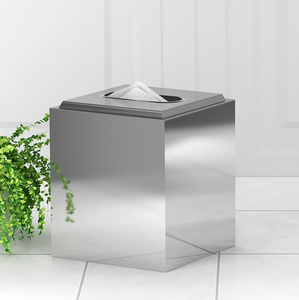 กล่องทิชชู่สแตนเลสกล่องกระดาษทิชชูชุดห้องน้ำที่หรูหรา - Product Image 3
