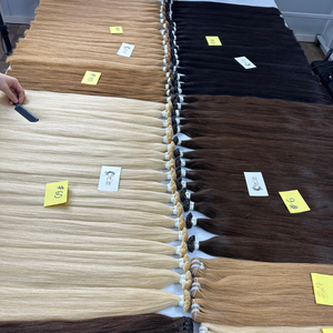 100% extensiones de cabello humano vietnamita Real Peluca de punta plana de queratina de onda profunda suelta recta Natural varios colores al por mayor - Product Image 5