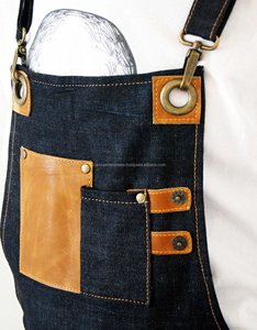 Tablier à bavette en cuir avec logo personnalisé en gros pour barmans Baristas Accessoires de cuisine fantaisie faits à la main Décor de café vintage - Product Image 3