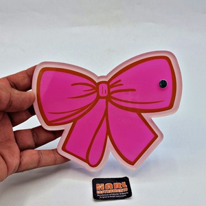 แผ่นอะคริลิคสำหรับต่อขนตา ลายโบว์สีชมพู รับผลิตแบรนด์ส่วนตัว พร้อมแม่เหล็ก  แผ่นต่อขนตาสีสันสดใส อุปกรณ์ต่อขนตาแบบกำหนดเองได้ - Product Image 4
