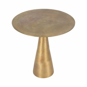 Mesa de metal chapada en oro con aspecto de lujo de forma redonda duradera para la decoración del hogar y la Oficina Mesa auxiliar de pedestal al por mayor - Product Image 1