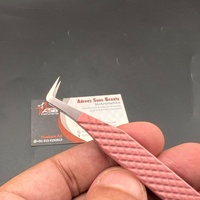 Pince à cils professionnelle 90 degrés botte mince en acier inoxydable japonais pince à épiler d'extension de cils testée à la main de haute qualité