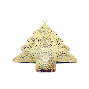 Salon Décoration De Noël Feuille D'argent Fer X Mas Arbre Feuille D'argent Ornement De Noël Suspendus Décorations Pour La Maison À La Main - Product Image 6