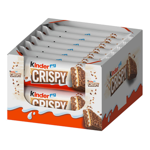 Barre de chocolat au lait Kinder Crispy authentique 34g avec céréales et garniture au lait, gaufrette croustillante, vente en gros, approvisionnement mondial - Product Image 6