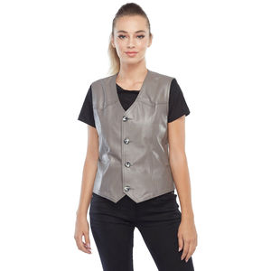 Autumn New <b>Leather</b> <b>Vest</b> Women's Sleeveless PU <b>Leather</b> Jacket / <b>Leather</b> <b>Vests</b> for Woman Sleeveless <b>Leather</b> Jacket Women With Belt - Product Image 3