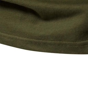 T-shirt à manches longues pour homme, vert olive, manches raglan, coupe classique, col rond, tricoté, 100% coton, pull-over, vêtement d'automne, bicolore - Product Image 3