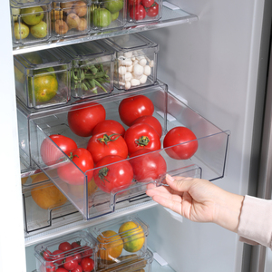 Organizzatore per Frigorifero in Plastica Trasparente Tipo Cassetto, per Classificare Frutta e Verdura con Facile Accesso Scorrevole - Product Image 6