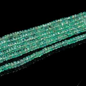 Lustre zambien émeraude irrégulière Ronelle perles 3mm vert pendentif en vrac avec certificat CNAS pour la fabrication de bijoux - Product Image 3