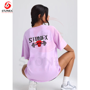 Mode personnalisée 100% coton femmes impression personnalisée t-shirt décontracté à manches courtes Gym t-shirt ennemi femmes - Product Image 2