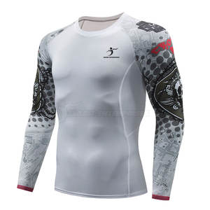 Haute qualité hommes Rash guard Gym Fitness porter Spandex Polyester fait sur mesure couleur Rash Guard - Product Image 2