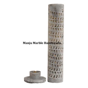 Nouveau produit Design Premium qualité stéatite sculpture brûleur d'encens et porte-bâton avec tour forme parfum bougie brûleur - Product Image 4