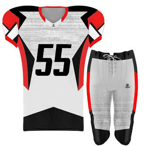 ชุดเสื้อเจอร์ซีย์อเมริกันฟุตบอลคอวีสีตัดกันดีไซน์แบบอเมริกันสำหรับผู้ใหญ่เยาวชนออกแบบด้วยตัวเอง - Product Image 1