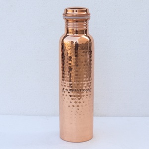 Botellas de agua de cobre martillado, hechas a mano, 100% puras, fabricante, alta calidad, a prueba de fugas, para Yoga, Fitness, personalizadas - Product Image 1