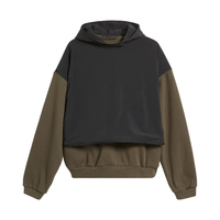 Nouveauté 2024 – Sweats à capuche personnalisés pour hommes, double couche, épaules tombantes, 100 % coton, hiver, effet délavé, coupe oversize