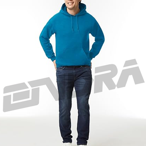 Sweat à capuche polaire bleu royal pour hommes hiver prêt coton doux style de rue audacieux pull premium coupe chaude essentiel 2025 mode - Product Image 4