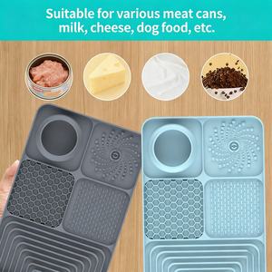 Eco-friendly 2 in 1 Puzzle Suction Cups Anti-slip Silicone Dog Food Snack Licking Mat Slow <b>Feeder</b> Bowls for Dogs & <b>Cats</b> - Product Image 3