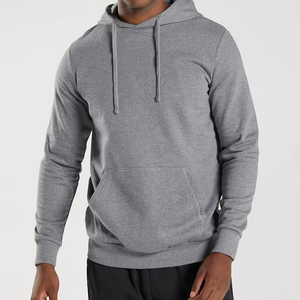 Top à la mode Logo personnalisé Premium Essential hommes à capuche 100% coton lourd polaire Streetwear vierge OEM vente en gros vêtements usine - Product Image 6