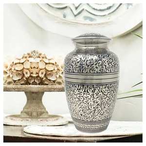 Fabriqué en Inde Urne de crémation en aluminium pour adultes pour cendres humaines Artisanat funéraire de haute qualité - Product Image 5